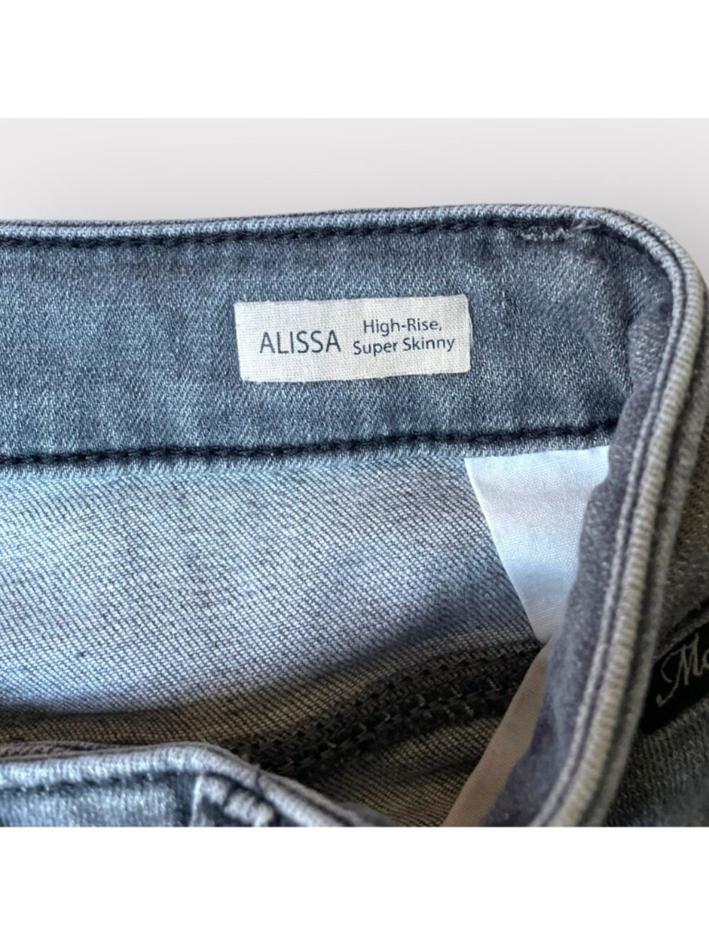 Mavi Size 25x28 Blue Denim Alissa High Rise Super Skinny Jeans - Picture 3 of 11